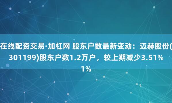 在线配资交易·加杠网 股东户数最新变动：迈赫股份(301199)股东户数1.2万户，较上期减少3.51%